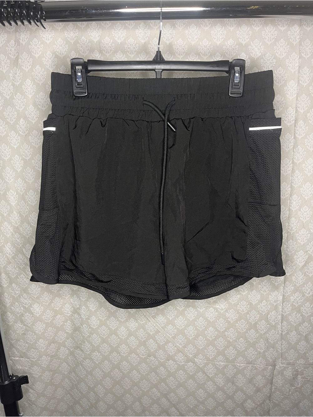 Black Athletic Shorts with Drawstring